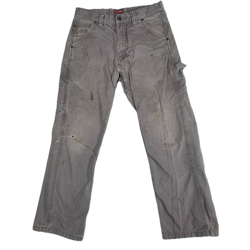 Craftsman Carpenter Work Pants Mens 32x32‎ Canvas Straight Leg Gray Thrashed